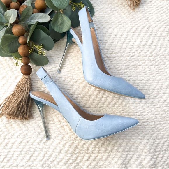 ALDO | Niky Baby Blue Slingback Heels Pumps - Picture 8 of 11